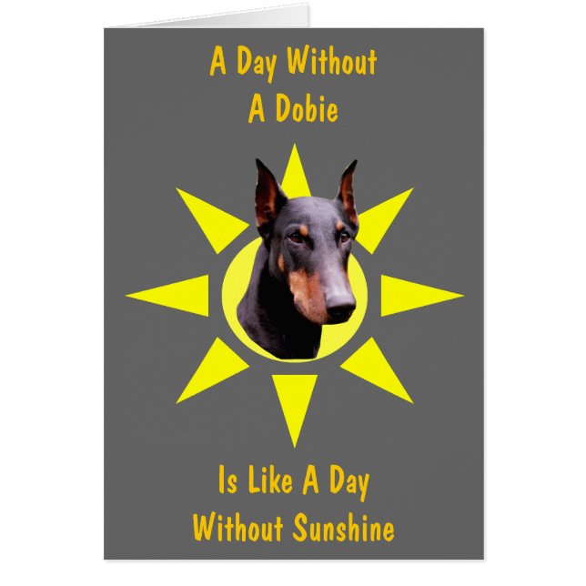 Jour sans Dobie jolie carte Doberman (Devant)