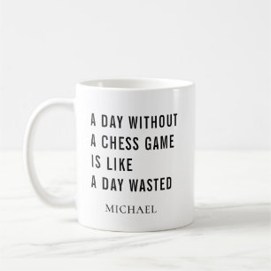 Jour Sans Jeu D'Échecs Mug De Café Personnalisé