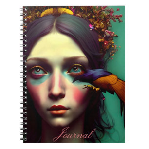 Journal Abstrait moderne de filles colorées