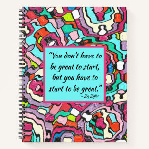 Journal avec devis motivationnel Peinture Abstrait