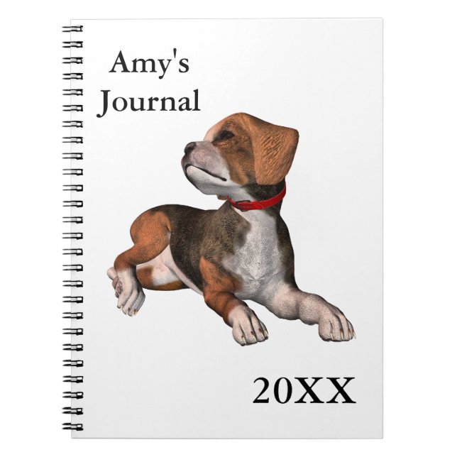 Journal beagle - avec nom/année (Devant)