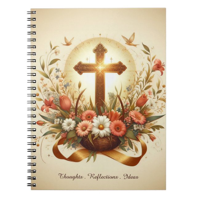 Journal biblique avec des accents croisés et flora (Devant)