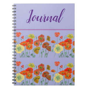 Journal Book Pansy Pastel Purple Vintage Floral
