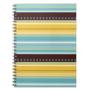 Journal Brown bleu de carnet de rayures de n