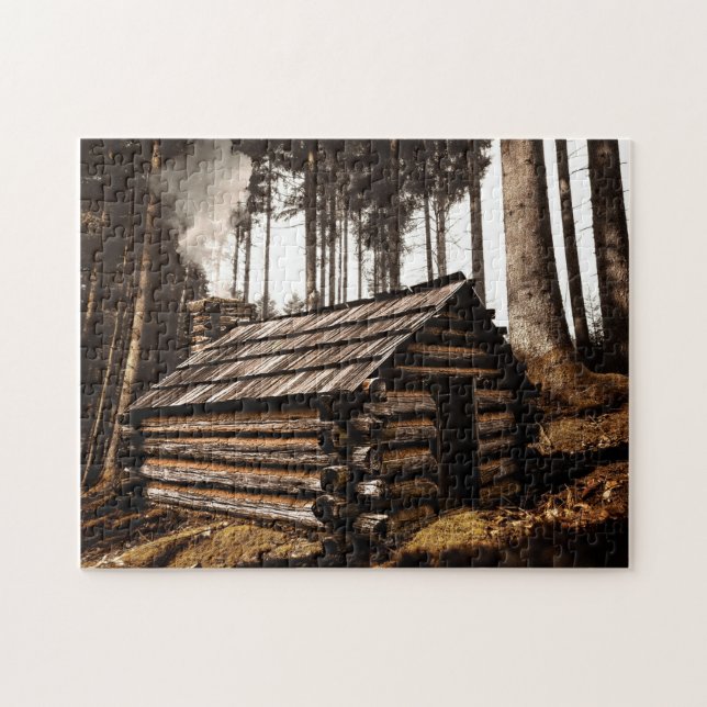 JOURNAL CABINE DANS LES BOIS JIGSAW PUZZLE (Horizontal)