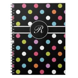 Journal coloré de carnet de monogramme