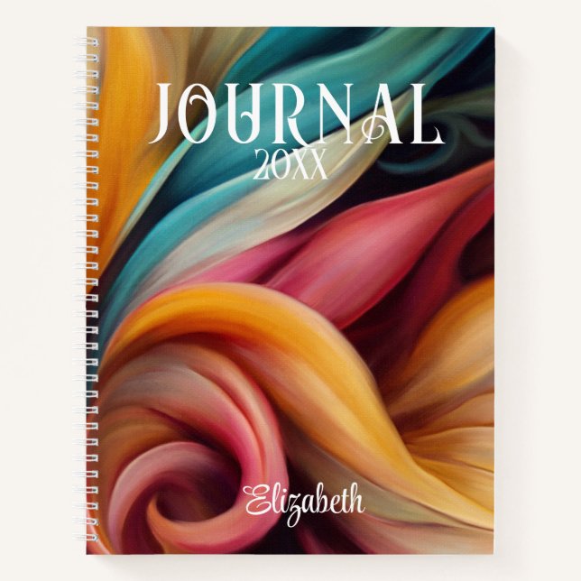 JOURNAL -Colourful Swirls Abstract (Front)