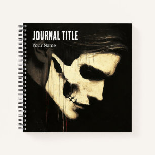 Journal Crâne Gothique — Nom et Titre Personnalisé