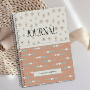 Journal d'amusement floral Boho Pastel personnalis
