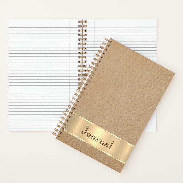 journal d'apparence en cuir Brown (À l'intérieur)