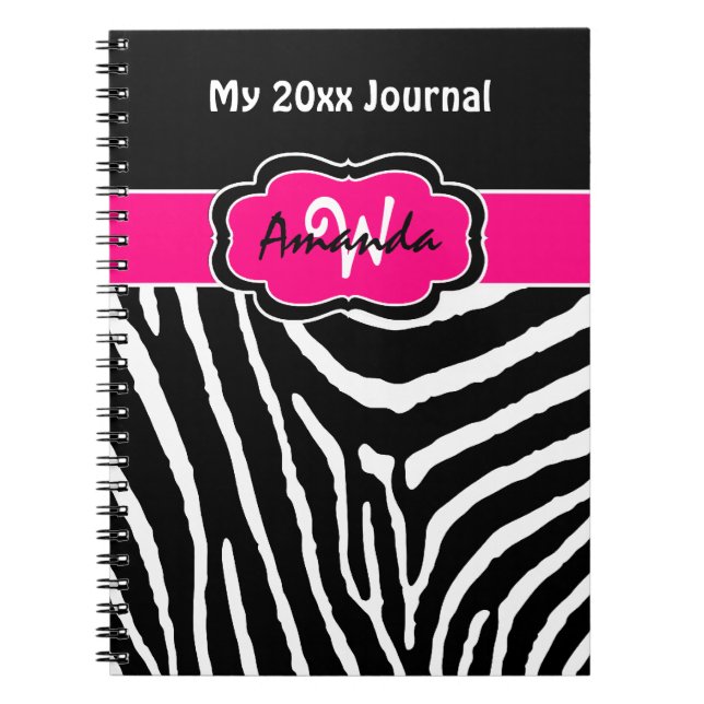 Journal de bande de Zèbre blanc noir rose personna (Devant)