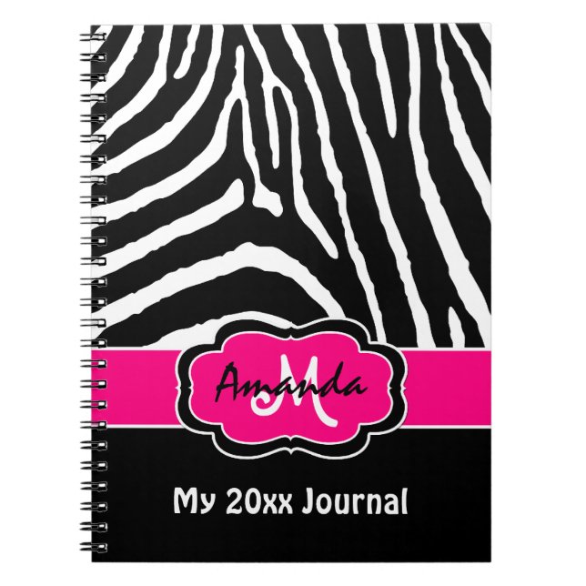Journal de bande de Zèbre blanc noir rose personna (Devant)