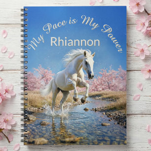 Journal de bien-être Fairycore White Horse Slow Li