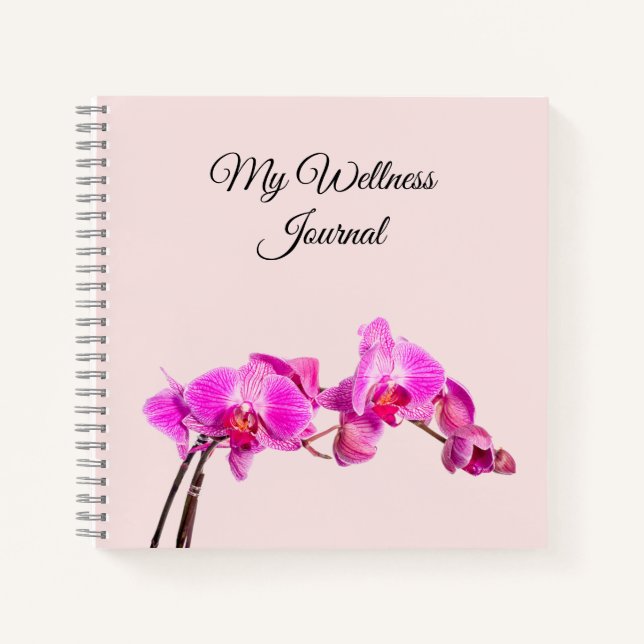 Journal de bien-être floral carnet rose clair (Devant)