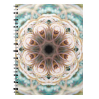 Journal de blanc de mandala de Shell de turquoise
