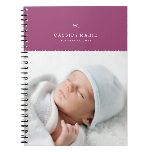 Journal de Bow & Scallops - Plum (Devant)