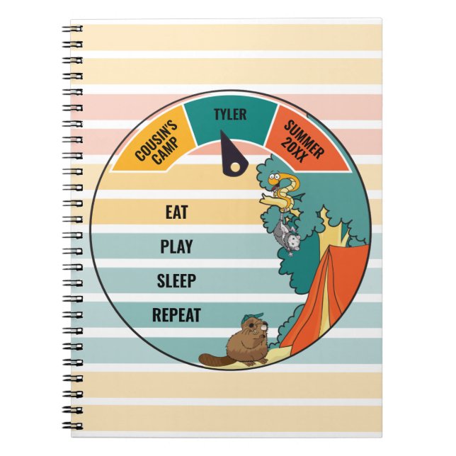 Journal de camp du serpent castor opossum pour enf (Devant)