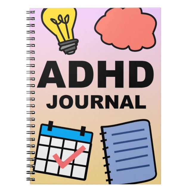 Journal de Carnet ADHD - Focus, Track & Reflet (Devant)