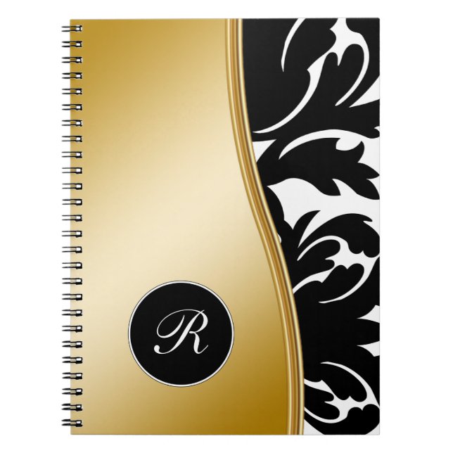 Journal de carnet de monogramme de damassé (Devant)