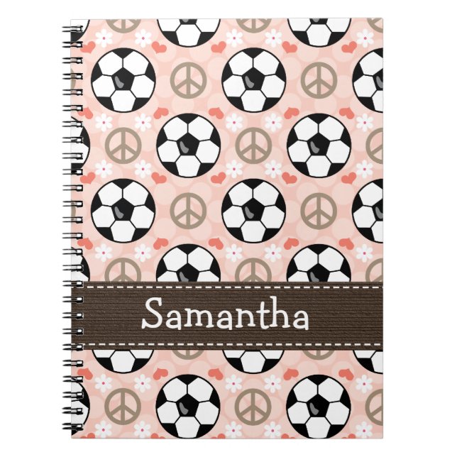 Journal de carnet de notes à spirale du football (Devant)