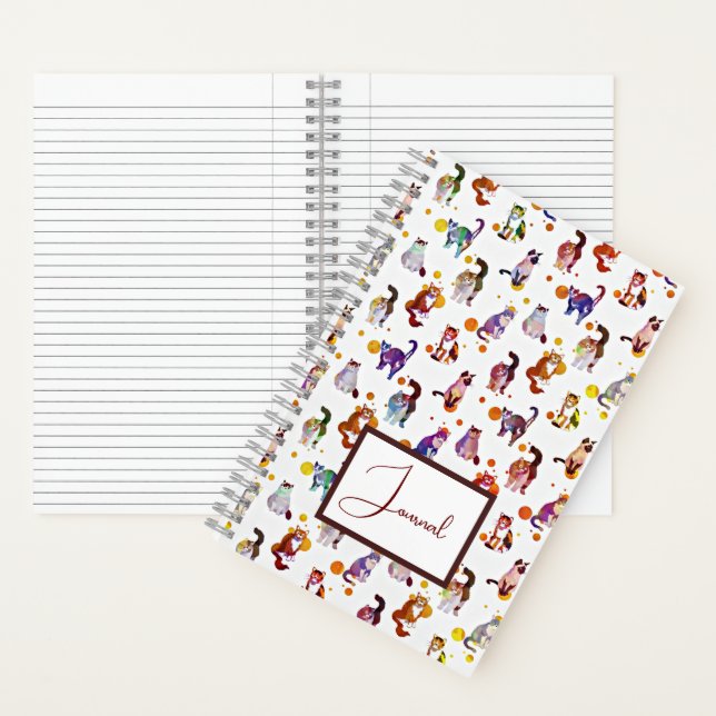 Journal de chats colorés (À l'intérieur)