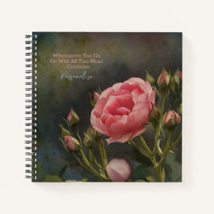 Journal de citation Coeur Confucius Roses Roses Ro