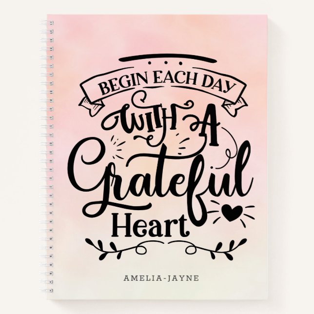 Journal De Gratitude Coeur Reconnaissant Ombre ten (Devant)