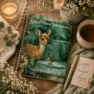 Journal de gratitude de la forêt de Monogram Woodl