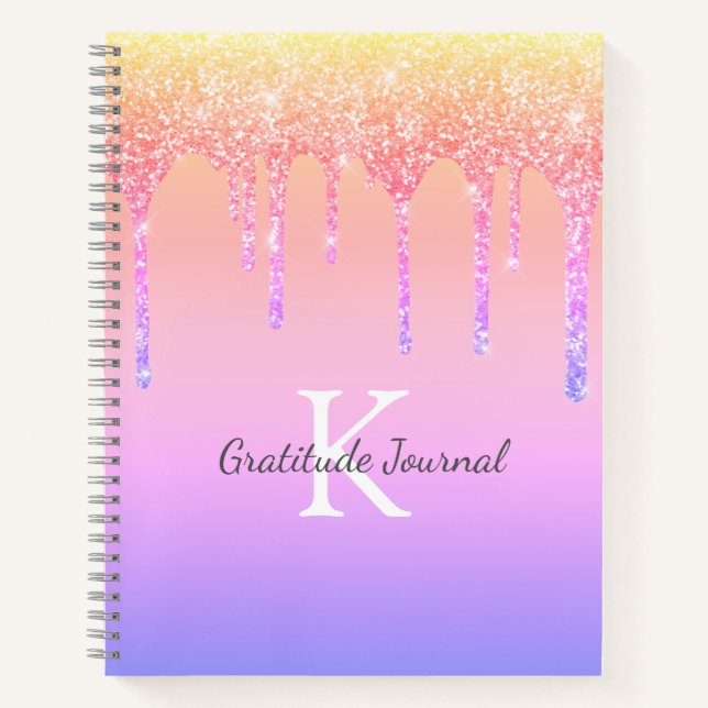 Journal de Gratitude des gouttes de Parties scinti (Devant)