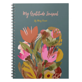 Journal de gratitude personnalisé floral