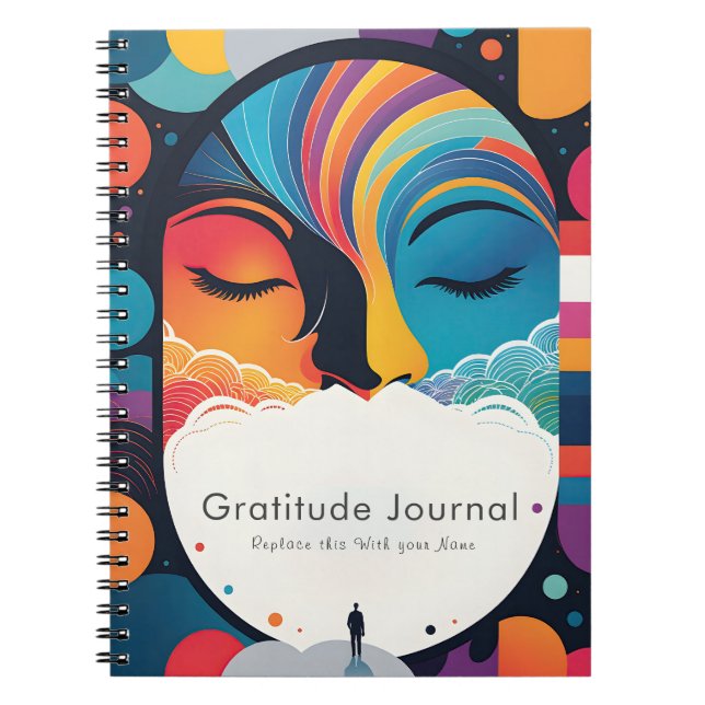 Journal de Gratitude Personnalisée Colorée (Devant)