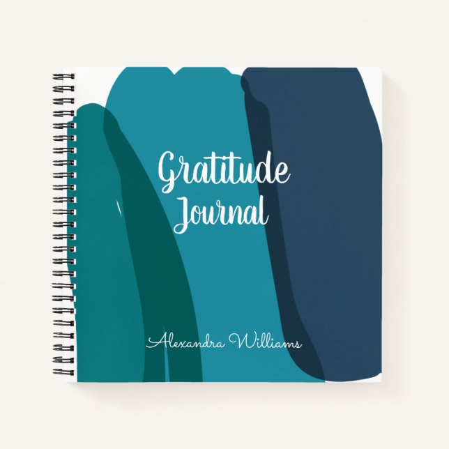 Journal de Gratitude Personnalisée Moderne Abstrai (Devant)