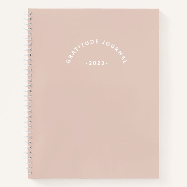 Journal De Gratitude Rose Simple (Devant)