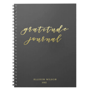 Journal de Gratitude - Typographie de script or mi