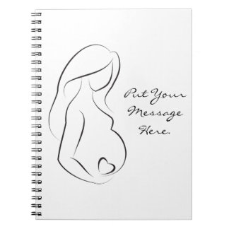 Journal de grossesse de coeur de ventre de femme