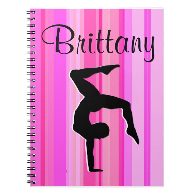 JOURNAL DE GYMNASTIQUE PERSONNALISÉ ASSEZ ROSE (Devant)