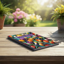 Journal de jardin aux tulipes colorées