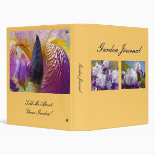 Journal de jardin ! classeur Fleurs d'Iris Violet