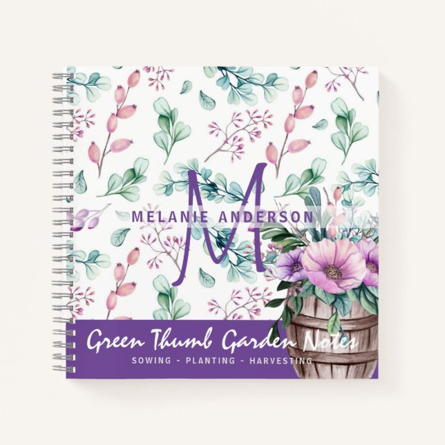 Journal de Jardinage Fleurs de Jardin Menthe Viole (Devant)