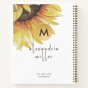 Journal de la liste des tâches du monogramme de to