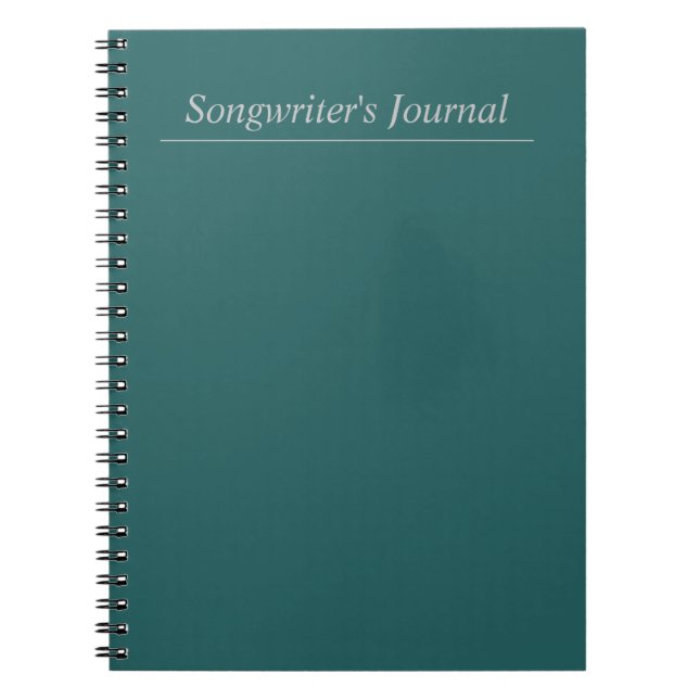 Journal de l'auteur de chansons personnalisable (Devant)