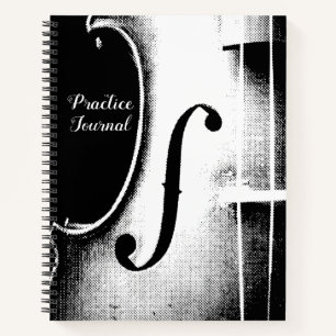 Journal de leçons de violon blanc noir