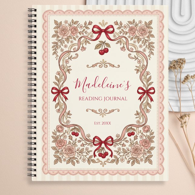 Journal de lecture personnalisé avec monogramme po (Créateur téléchargé)