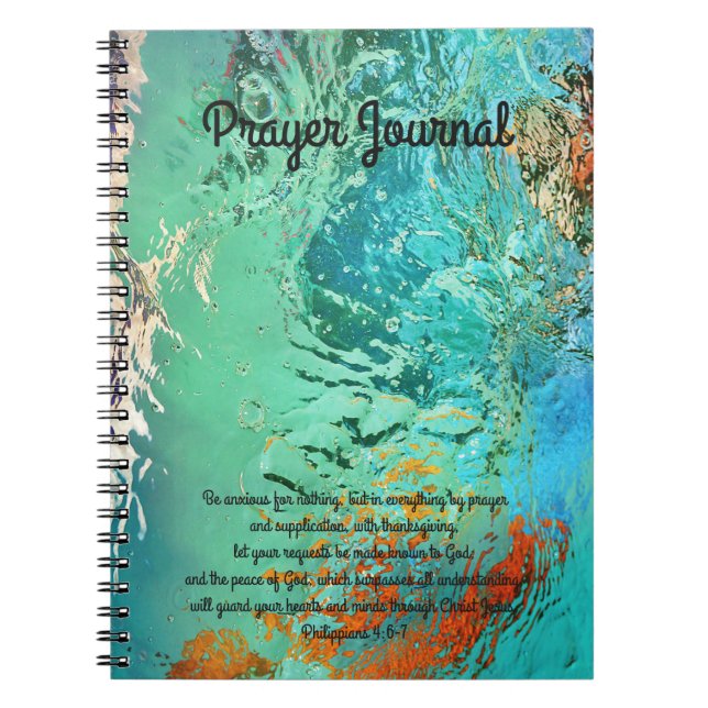 Journal de marbre de prière d'abrégé sur l'eau (Devant)