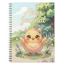Journal de notes de poussin mignon