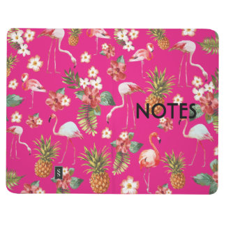 Journal de notes tropical de Flamant rose