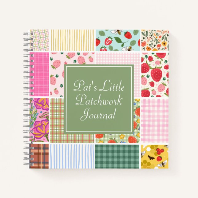 Journal de patchwork à carreaux rustique (Devant)