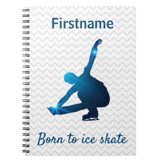 Journal de patinage artistique - étoiles bleues (Devant)