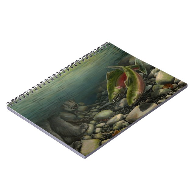 Journal de pêche Ours personnalisé Carnet d'art fa (Côté gauche)
