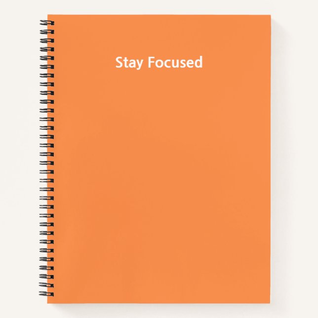 Journal de planification étudiant orange « Restez  (Devant)